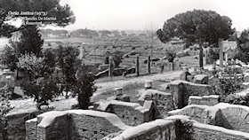 A photo that I took during a school trip in 1973: a view of the archaeological excavations of Ostia Antica.